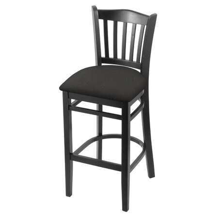 Holland Bar Stool Co 25" Counter Stool, Black Finish, Canter Iron Seat 312025Blk008